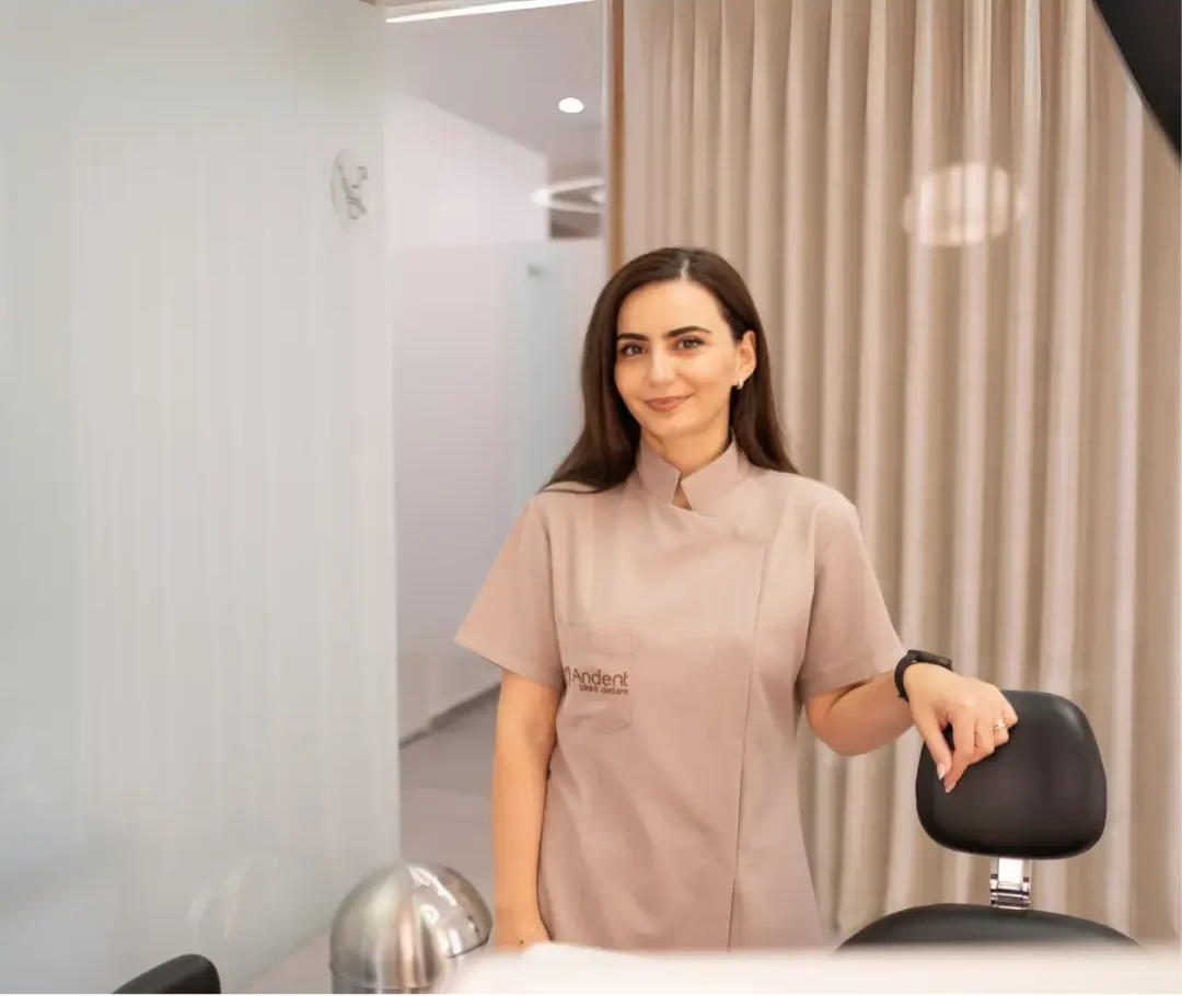 Dr. Safjela, prosthodontist at Andent Dental Clinic Tirana