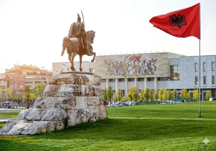 Piazza Skanderbeg a Tirana